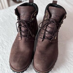 Men’s LL Bean Bucksport Boots Plain Toe Lace Up Size 12 Medium